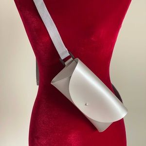 Silver minimalist fanny pack